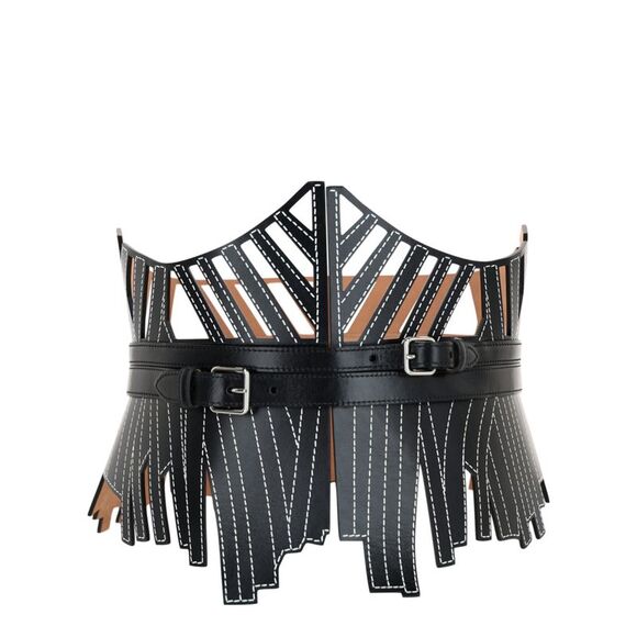 Alexander McQueen Accessories - Alexander McQueen Cage Corset Belt Black Womens